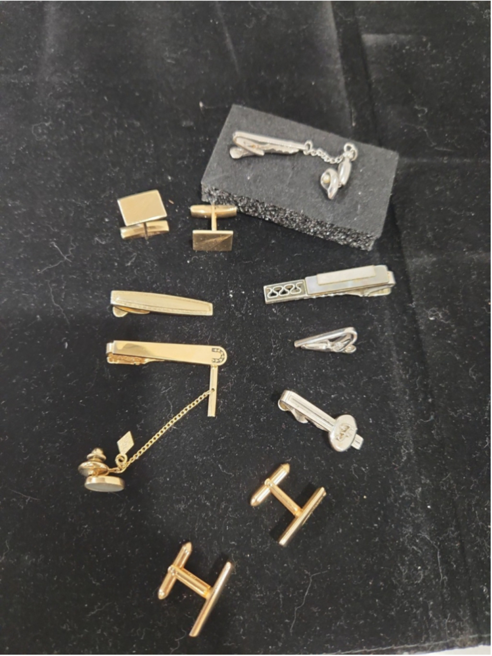 Swank, Pioneer, Hicock,etc Cuff Links, Tie Bars, Tie Tacks, LOT,ESTATE FIND,EUC
